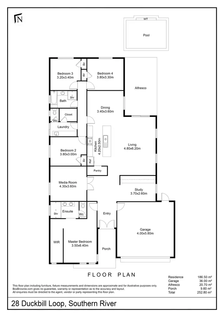 Floorplan of Homely house listing, 28 Duckbill Loop, Southern River WA 6110