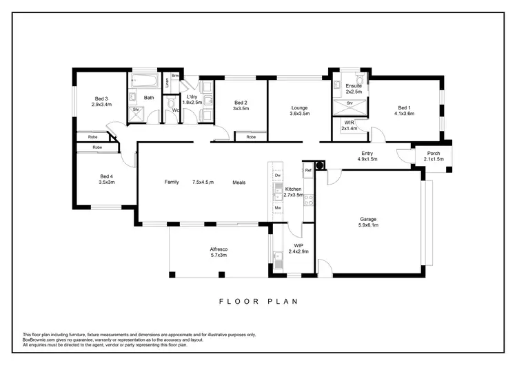 Floorplan of Homely house listing, 18 Crickhowell Street, Wodonga VIC 3690