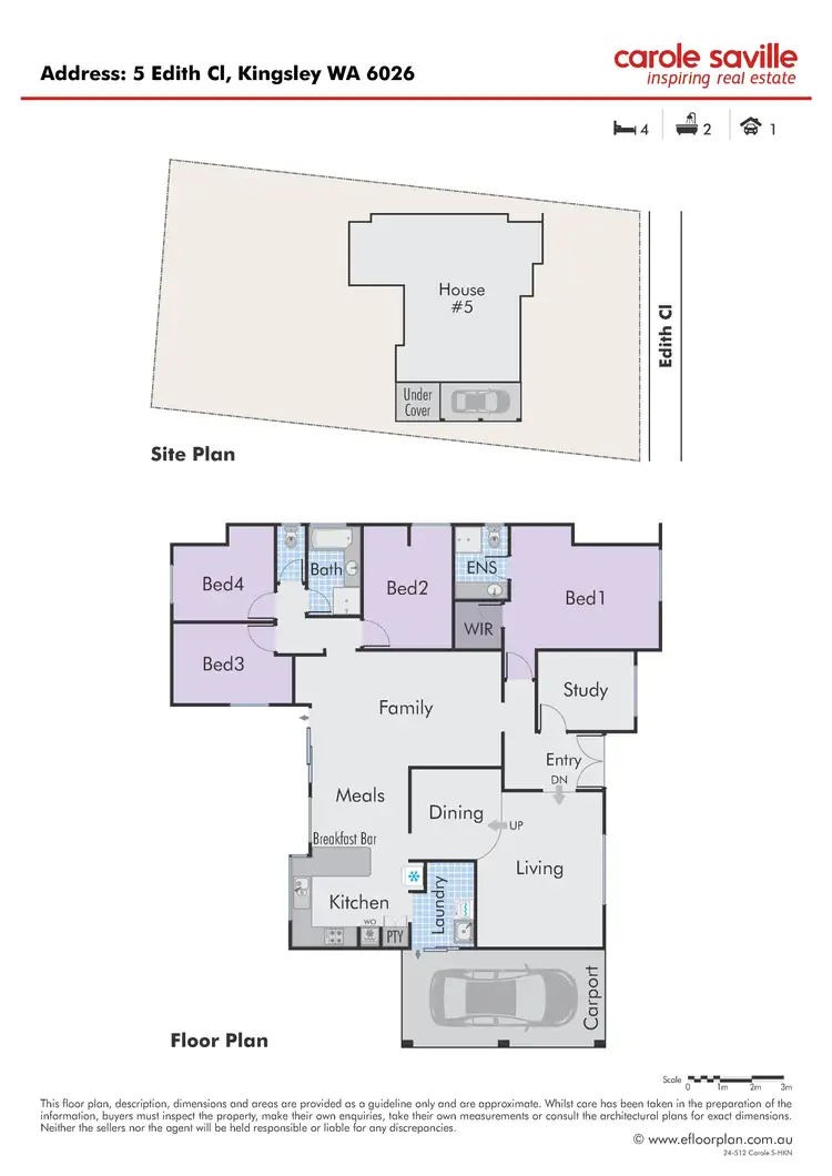 Floorplan of Homely house listing, 5 Edith Close, Kingsley WA 6026