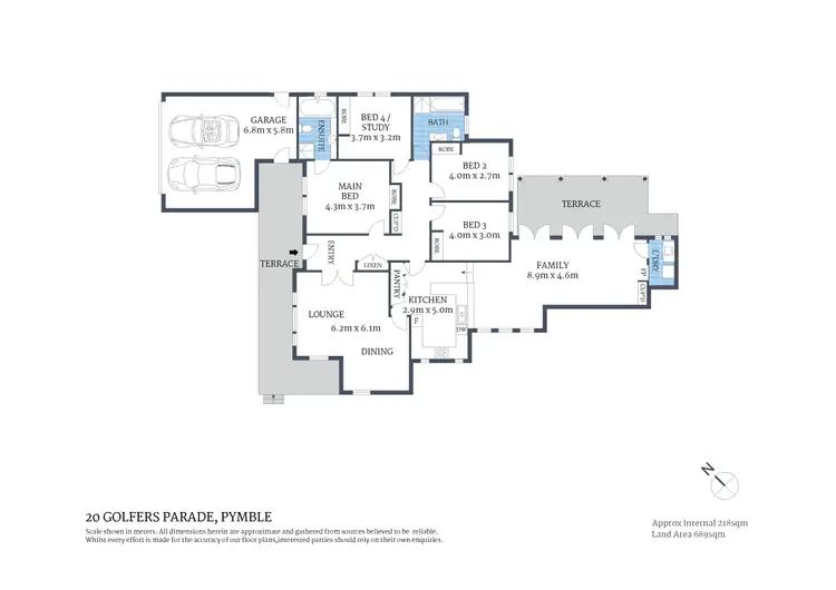 Floorplan of Homely house listing, 20 Golfers Parade, Pymble NSW 2073