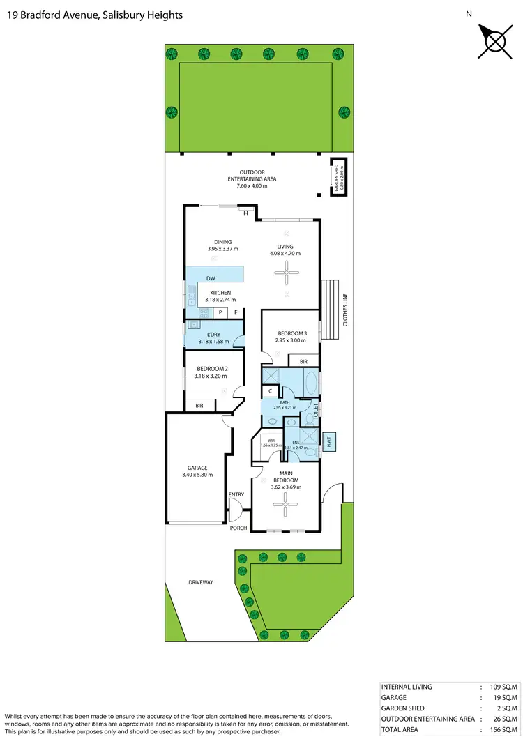 Floorplan of Homely house listing, 19 Bradford Ave, Salisbury Heights SA 5109