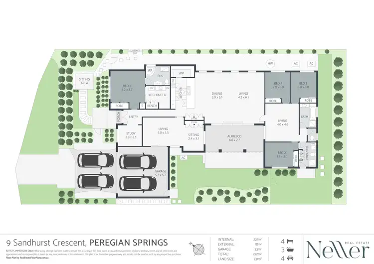 Floorplan of Homely house listing, 9 Sandhurst Crescent, Peregian Springs QLD 4573