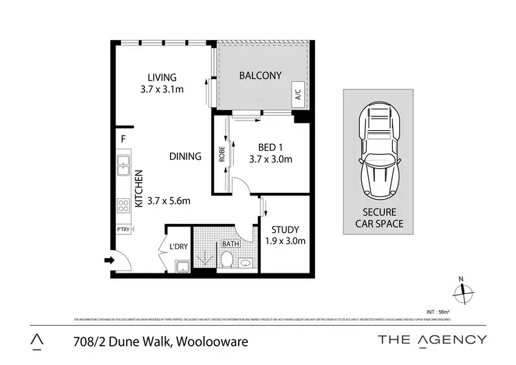 Floorplan of Homely unit listing, 708/2 Dune Walk, Woolooware NSW 2230