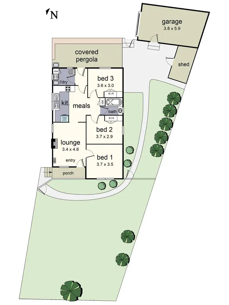 Floorplan of Homely house listing, 1/35 Narcissus Avenue, Boronia VIC 3155