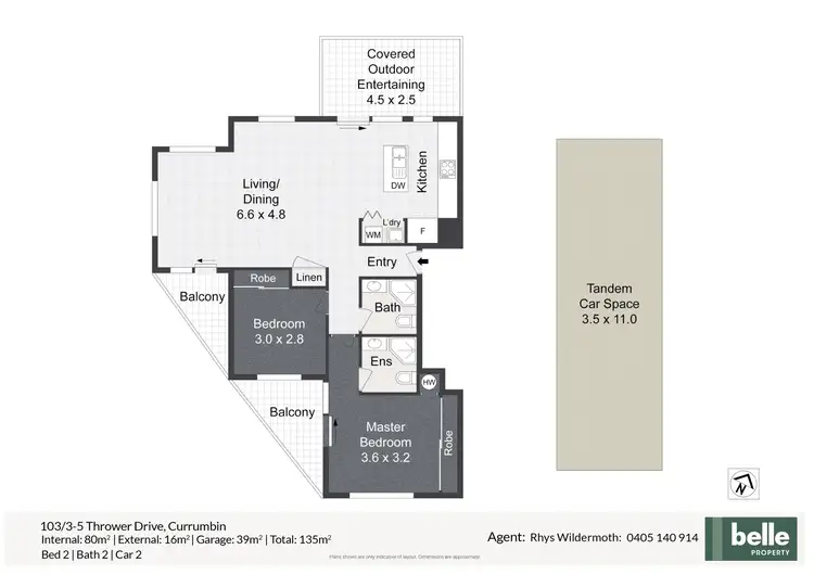 Floorplan of Homely apartment listing, 103/3-5 Thrower Drive, Currumbin QLD 4223