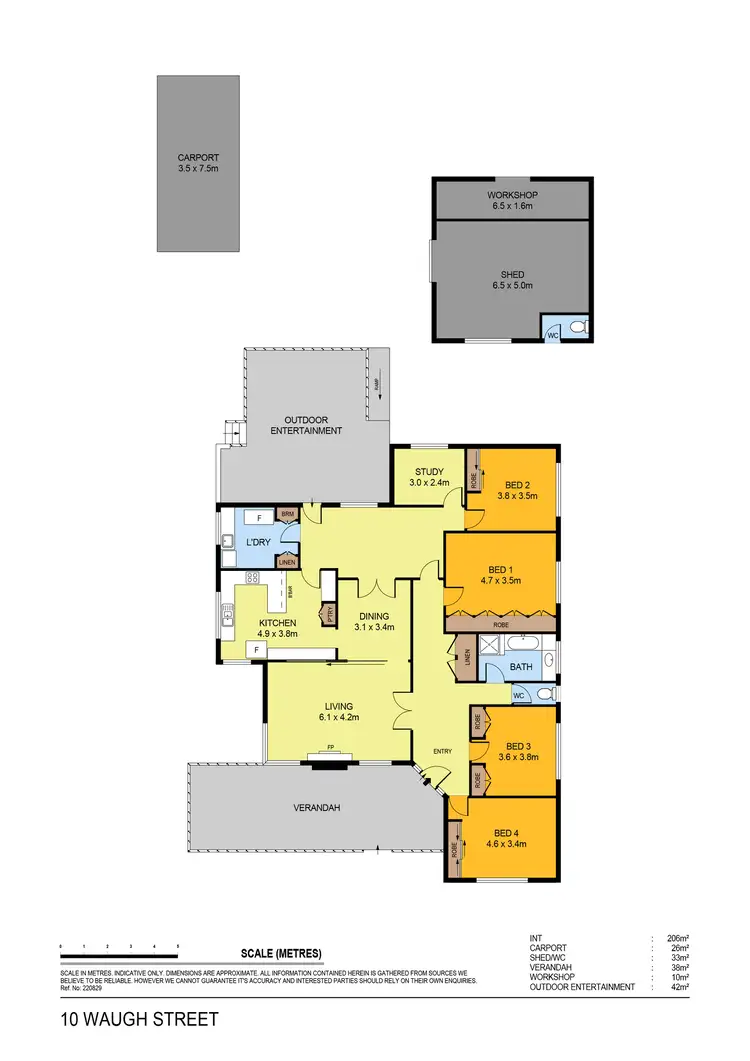 Floorplan of Homely rural property listing, 10 Waugh Street, Charlton VIC 3525