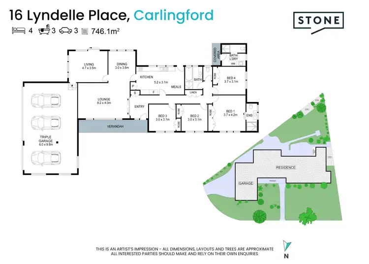 Floorplan of Homely house listing, 16 Lyndelle Place, Carlingford NSW 2118