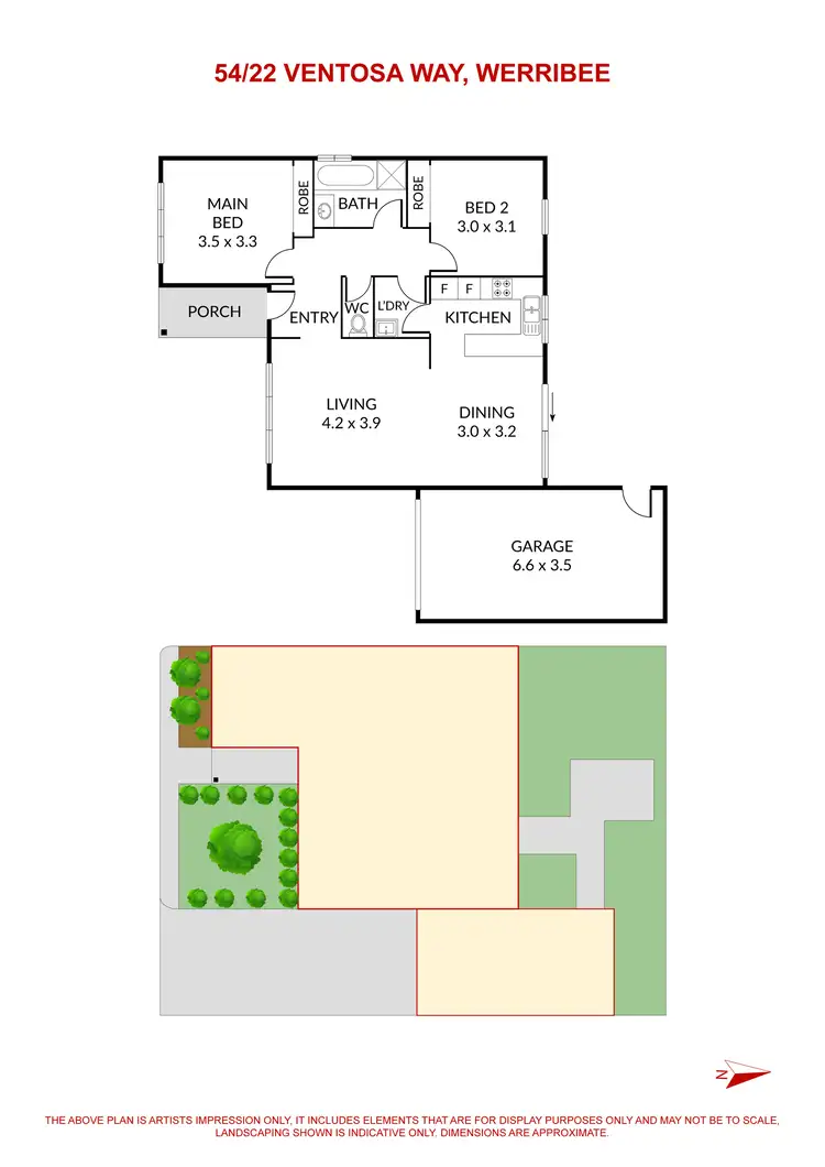 Floorplan of Homely unit listing, 54/22 Ventosa Way, Werribee VIC 3030