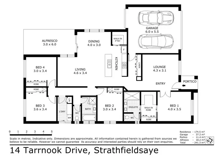 Floorplan of Homely house listing, 14 Tarrnook Drive, Strathfieldsaye VIC 3551