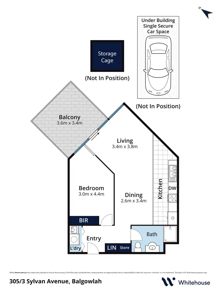Floorplan of Homely unit listing, 305/3 Sylvan Avenue, Balgowlah NSW 2093