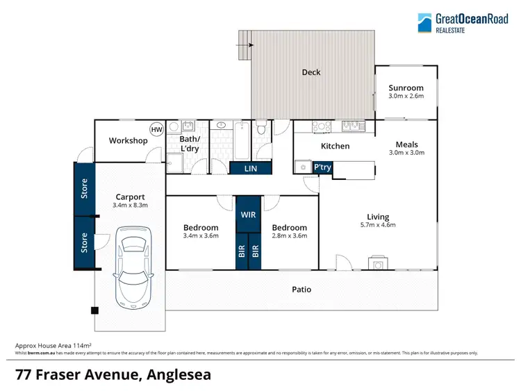 Floorplan of Homely house listing, 77 Fraser Avenue, Anglesea VIC 3230