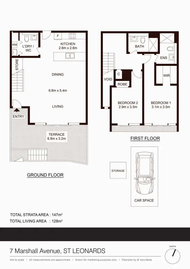Floorplan of Homely townhouse listing, 7 Marshall Avenue, St Leonards NSW 2065