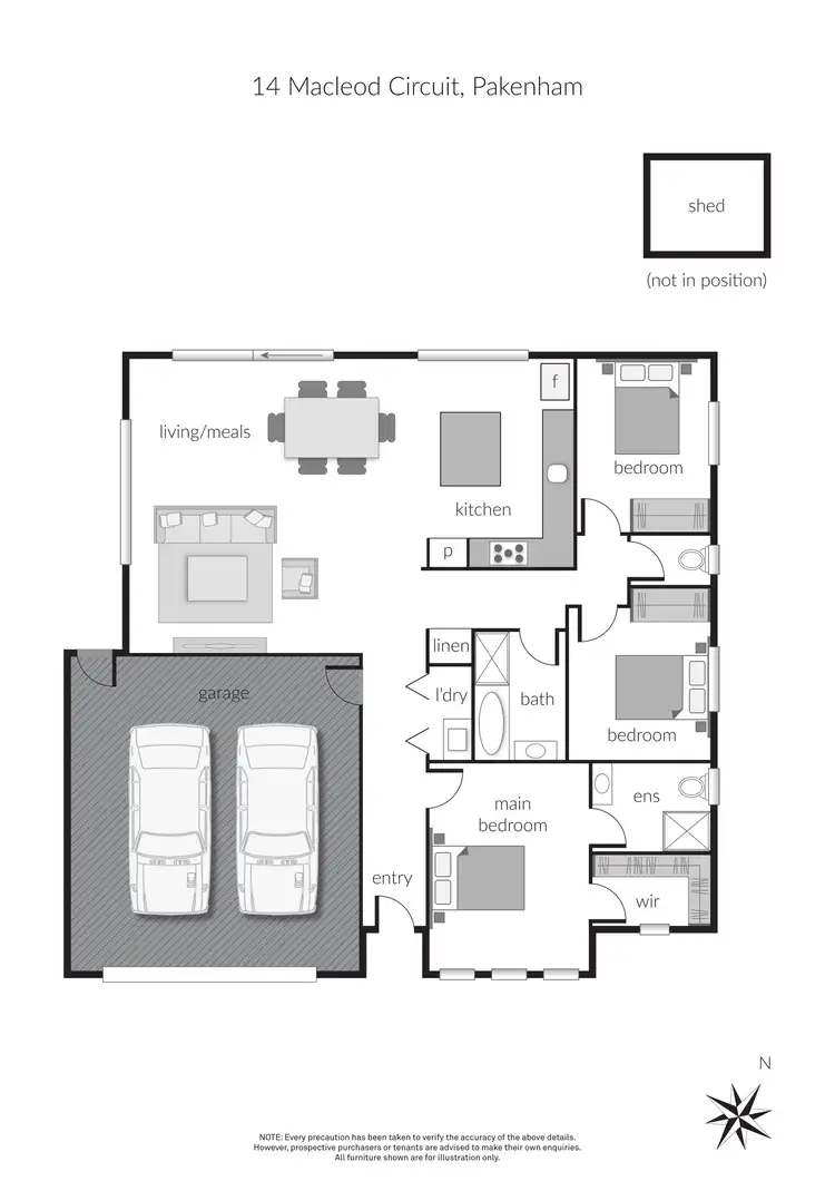 Floorplan of Homely house listing, 14 MacLeod Circuit, Pakenham VIC 3810