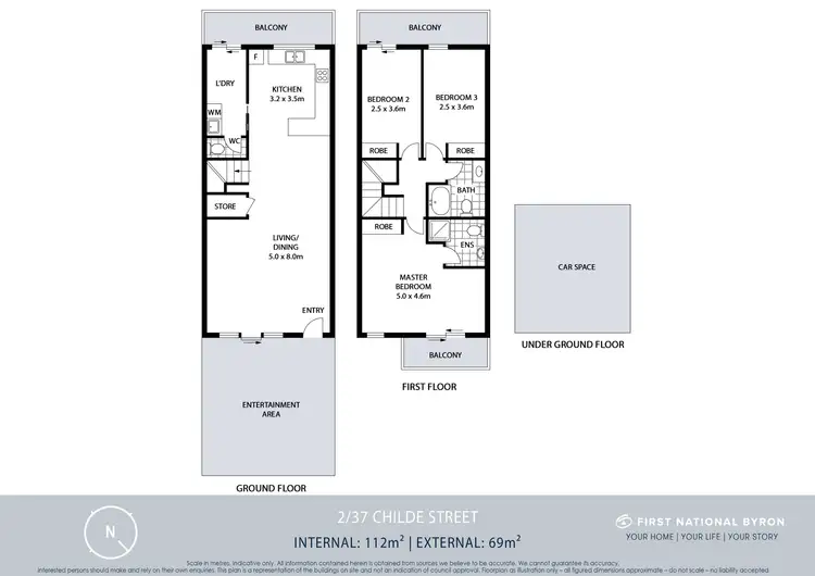 Floorplan of Homely unit listing, 2/37 Childe Street, Byron Bay NSW 2481