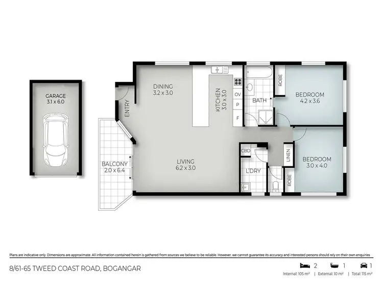 Floorplan of Homely unit listing, 8/61-65 Tweed Coast Road, Bogangar NSW 2488
