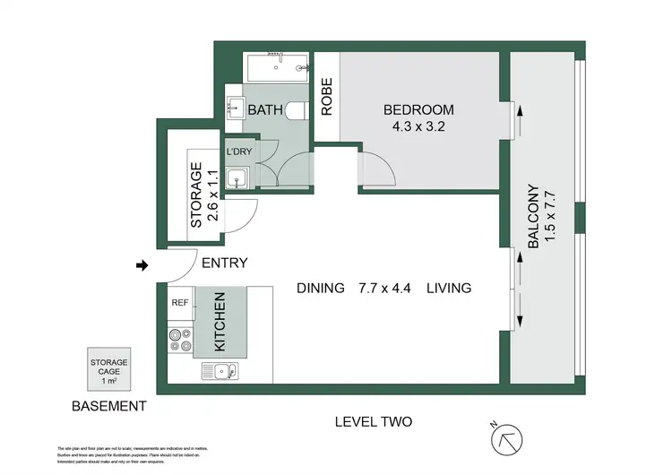 Floorplan of Homely apartment listing, 212/2 David Street, Crows Nest NSW 2065