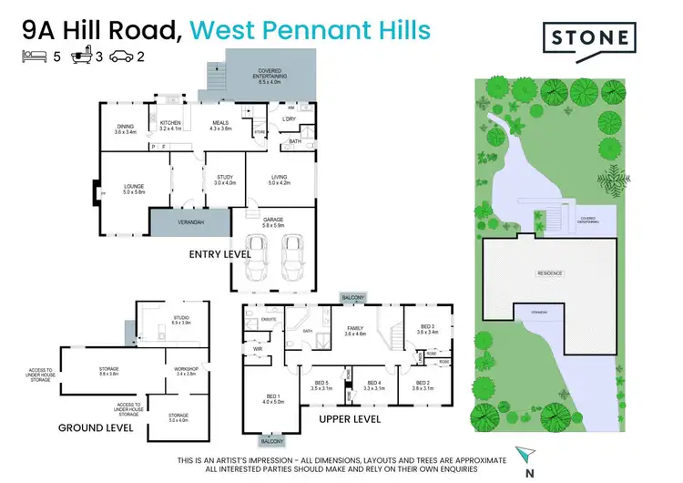 Floorplan of Homely house listing, 9A Hill Road, West Pennant Hills NSW 2125