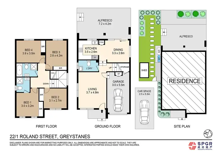 Floorplan of Homely townhouse listing, 22/1 Roland Street, Greystanes NSW 2145