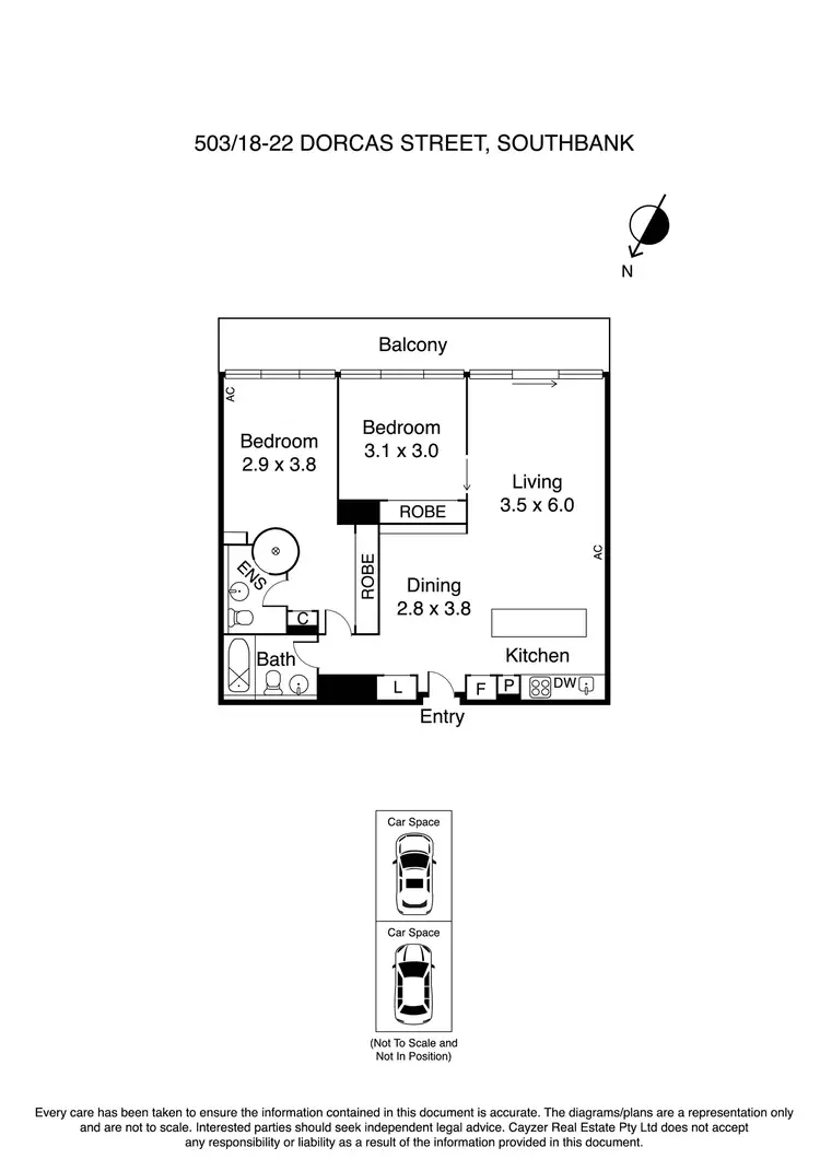 Floorplan of Homely apartment listing, 503/18-22 Dorcas Street, Southbank VIC 3006