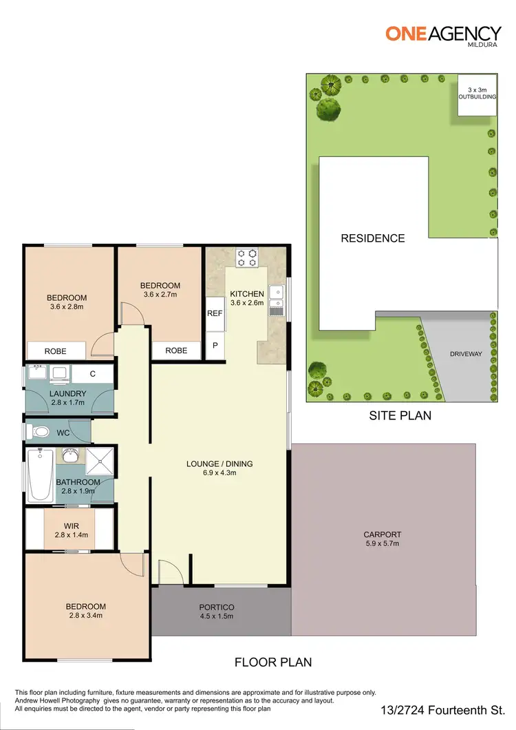Floorplan of Homely townhouse listing, 13/2724 Fourteenth Street, Irymple VIC 3498