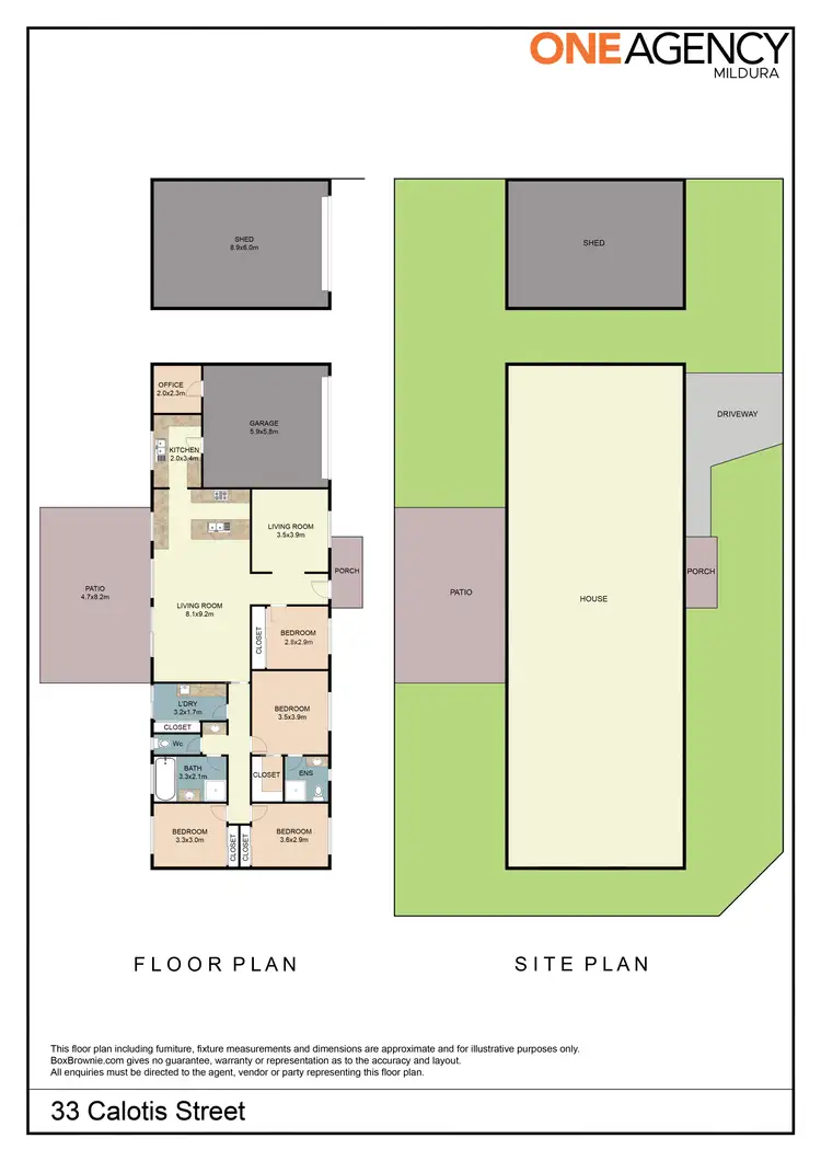 Floorplan of Homely house listing, 33 Calotis Street, Red Cliffs VIC 3496