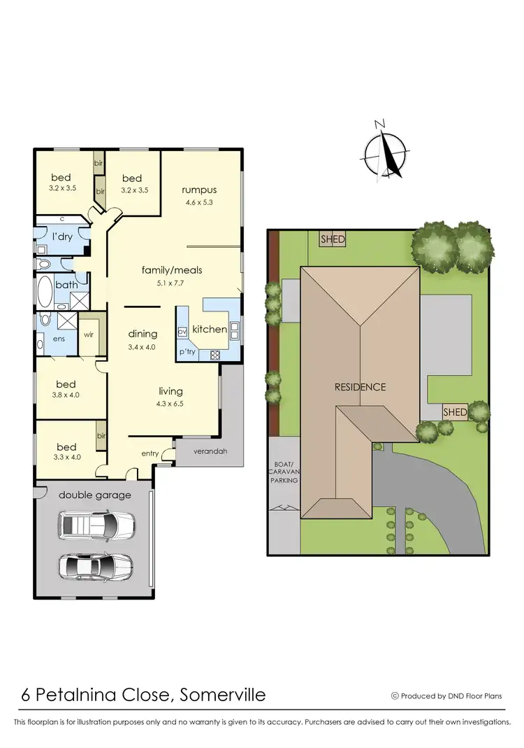 Floorplan of Homely house listing, 6 Petalnina Close, Somerville VIC 3912