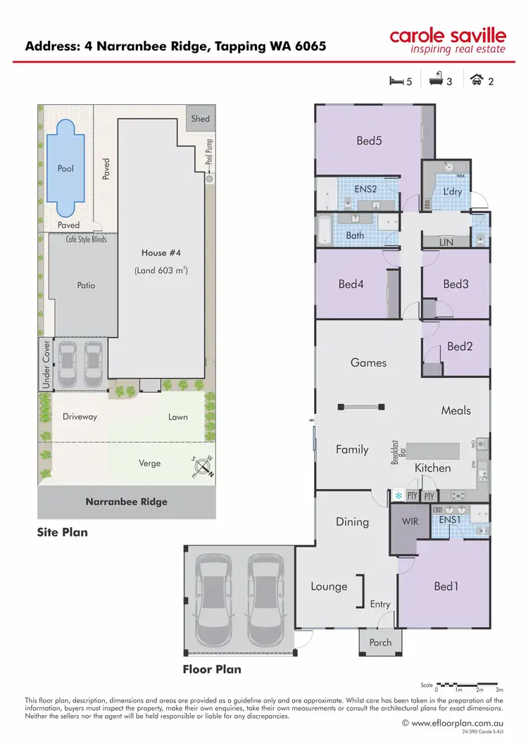Floorplan of Homely house listing, 4 Narranbee Ridge, Tapping WA 6065