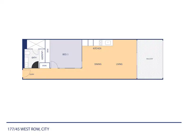 Floorplan of Homely apartment listing, 177/45 West Row, City ACT 2601