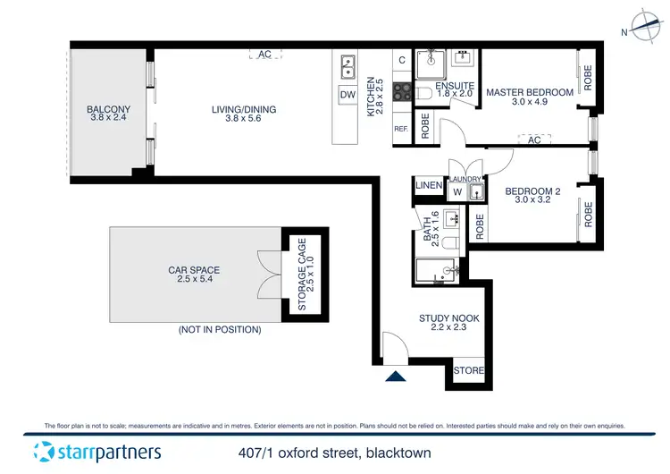 Floorplan of Homely apartment listing, 407/1 Oxford Street, Blacktown NSW 2148