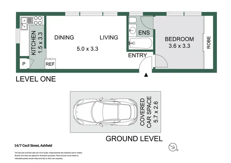 Floorplan of Homely apartment listing, 14/7 Cecil Street, Ashfield NSW 2131