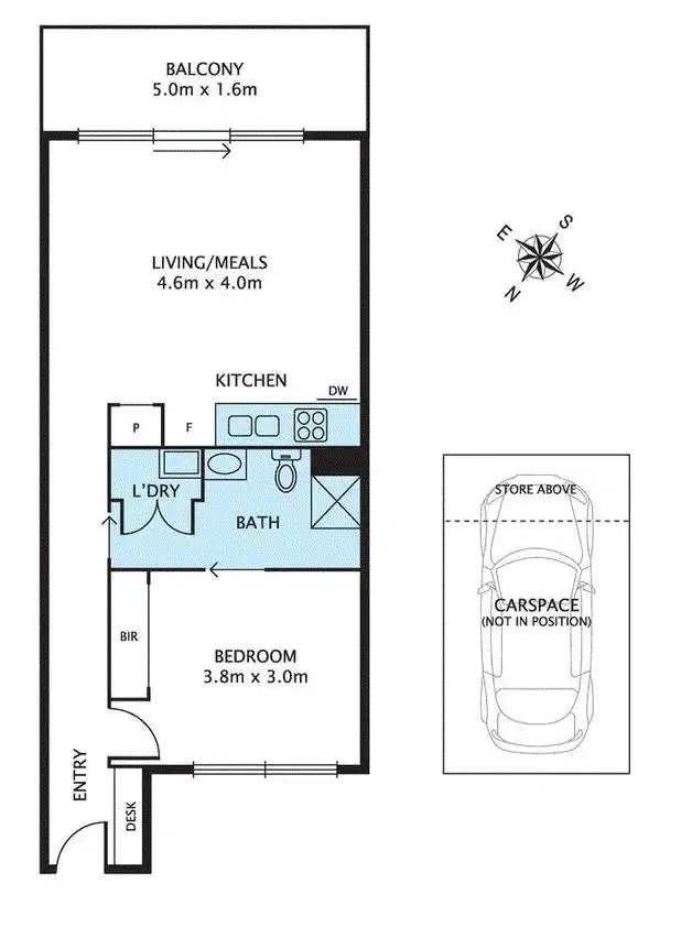 Floorplan of Homely apartment listing, 606/77 Hobsons Road, Kensington VIC 3031