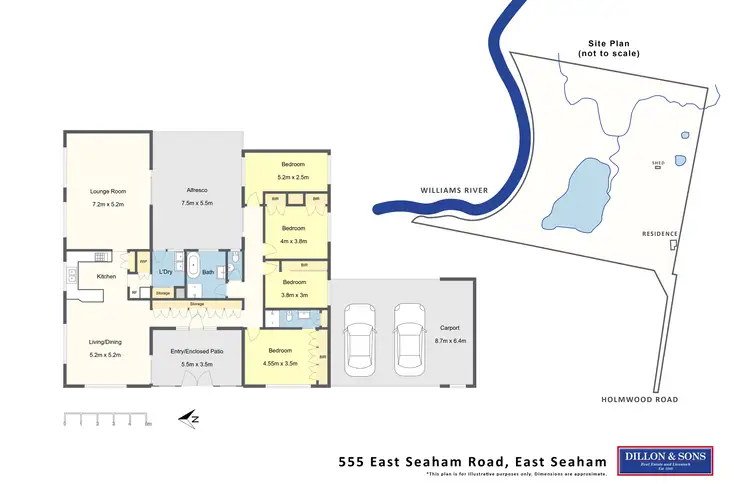 Floorplan of Homely rural property listing, 555 East Seaham Road, East Seaham NSW 2324