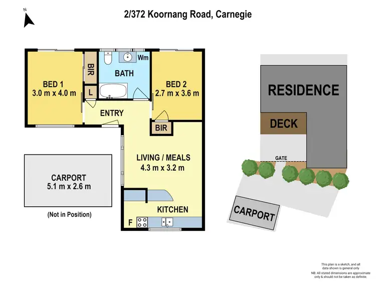 Floorplan of Homely unit listing, 2/372 Koornang Road, Carnegie VIC 3163