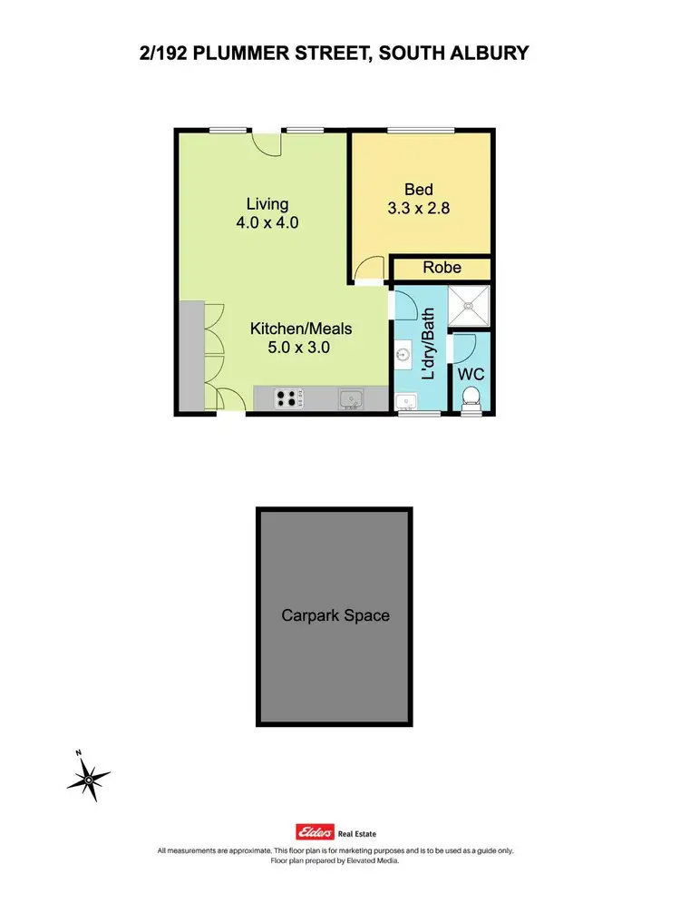 Floorplan of Homely unit listing, 2/192 Plummer Street, South Albury NSW 2640