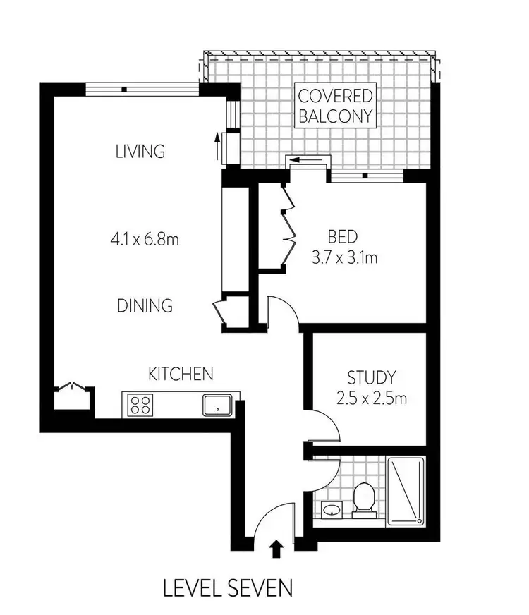 Floorplan of Homely apartment listing, 706/28 Ebsworth Street, Zetland NSW 2017