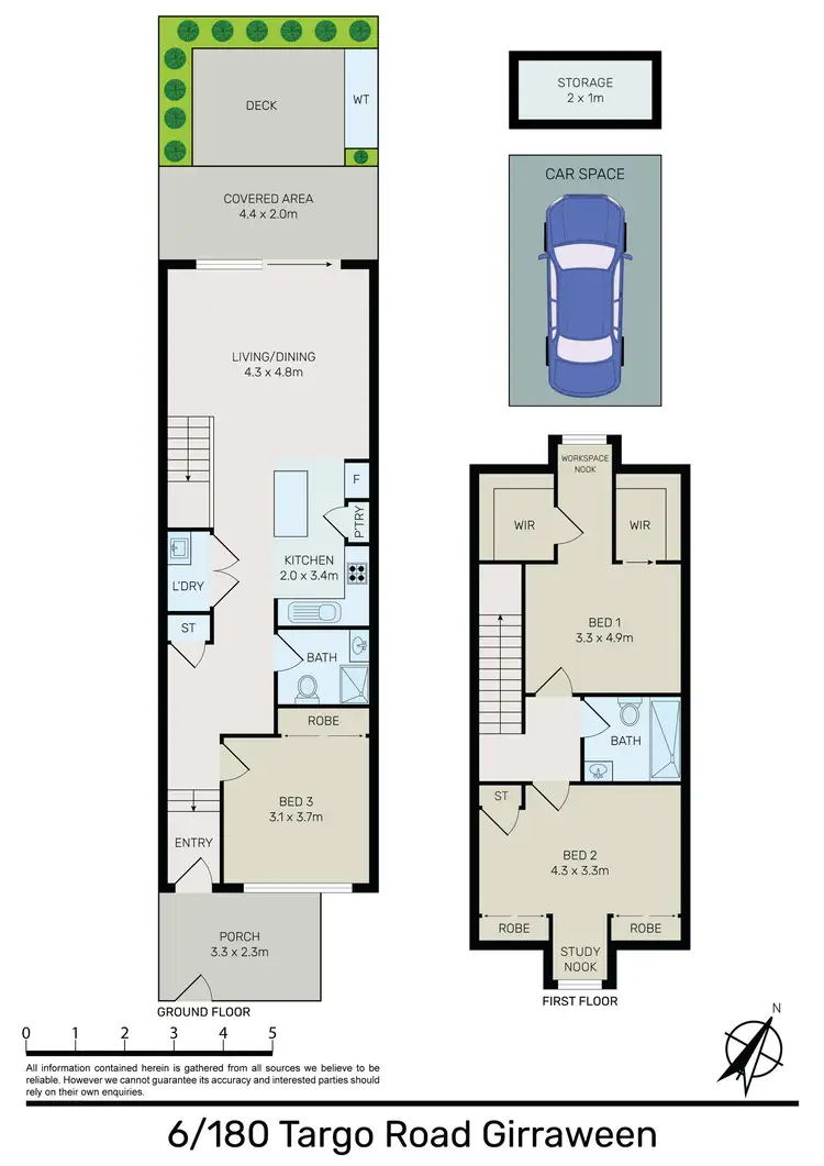 Floorplan of Homely townhouse listing, 6/180 Targo Road, Girraween NSW 2145