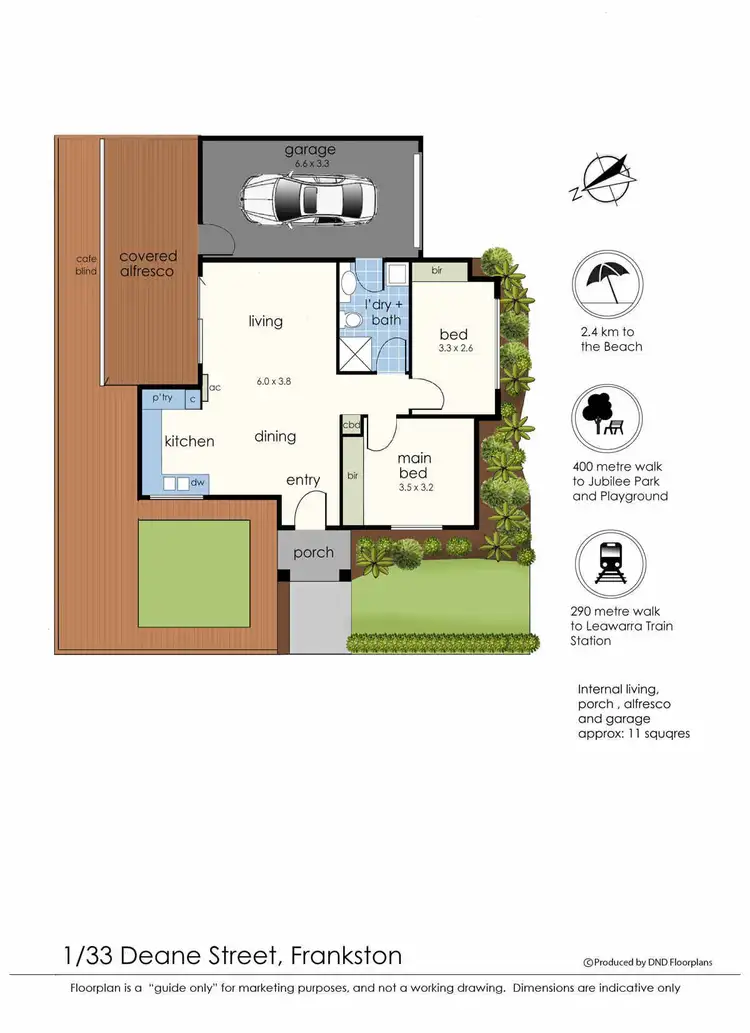 Floorplan of Homely unit listing, 1/33 Deane Street, Frankston VIC 3199