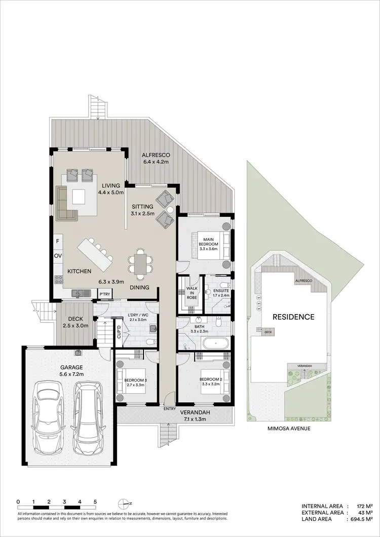Floorplan of Homely house listing, 1 Mimosa Avenue, Saratoga NSW 2251