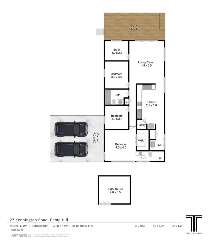 Floorplan of Homely house listing, 27 Kennington Road, Camp Hill QLD 4152