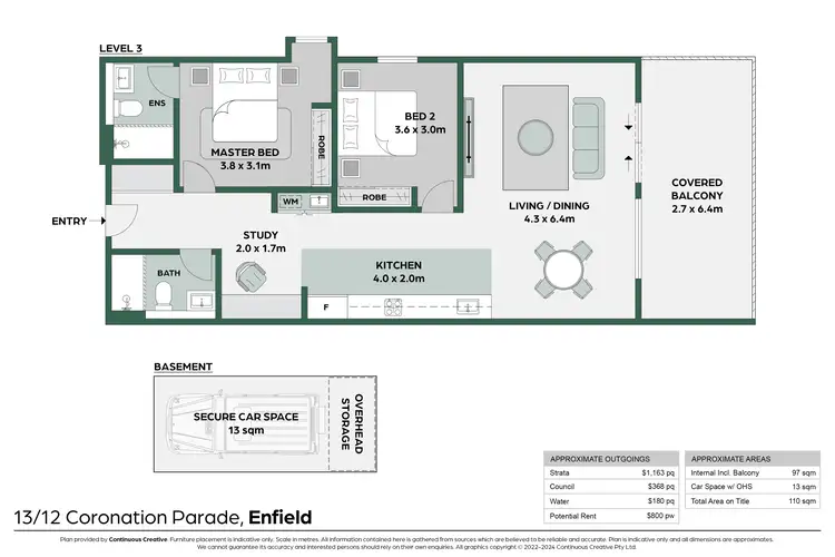 Floorplan of Homely apartment listing, 13/12 Coronation Parade, Enfield NSW 2136