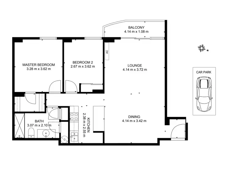 Floorplan of Homely apartment listing, 715/181 Exhibition Street, Melbourne VIC 3000