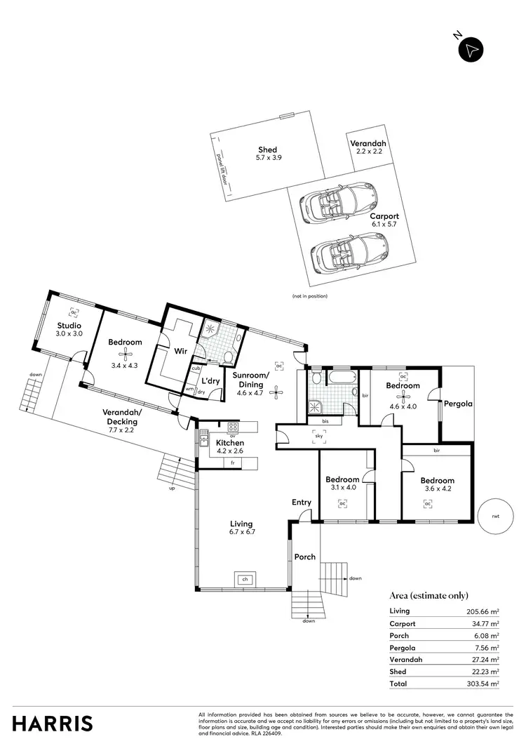 Floorplan of Homely house listing, 44 Wilpena Street, Eden Hills SA 5050