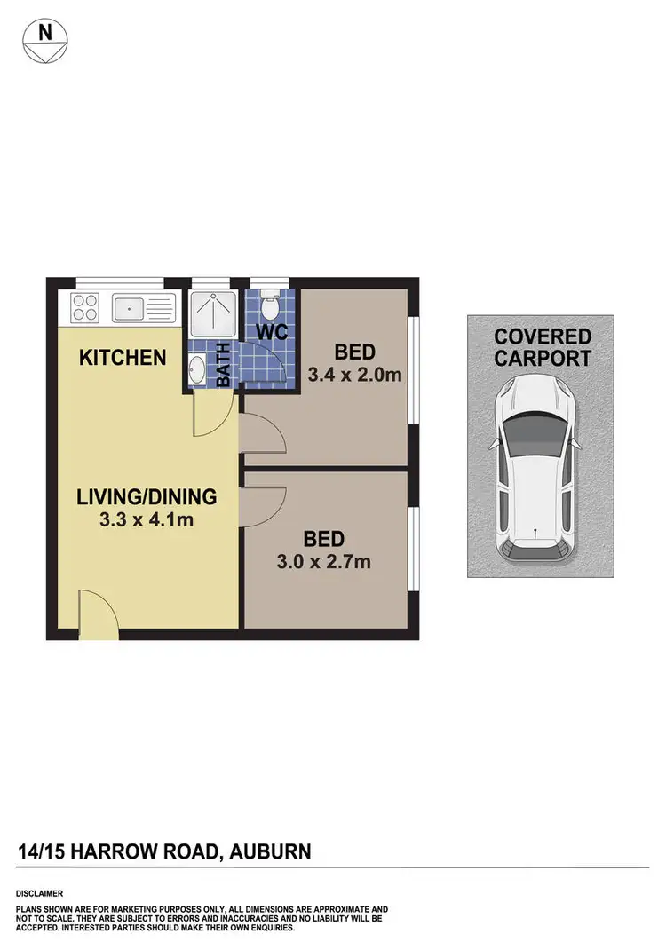 Floorplan of Homely unit listing, 14/15 Harrow Road, Auburn NSW 2144