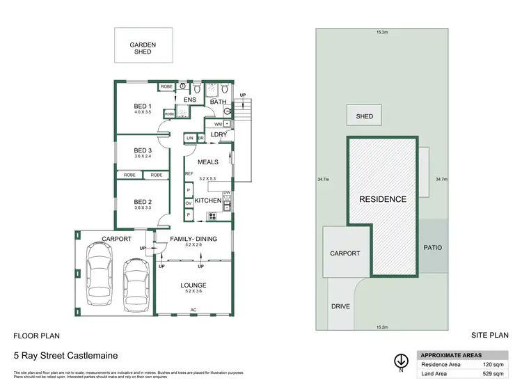 Floorplan of Homely house listing, 5 Ray Street, Castlemaine VIC 3450