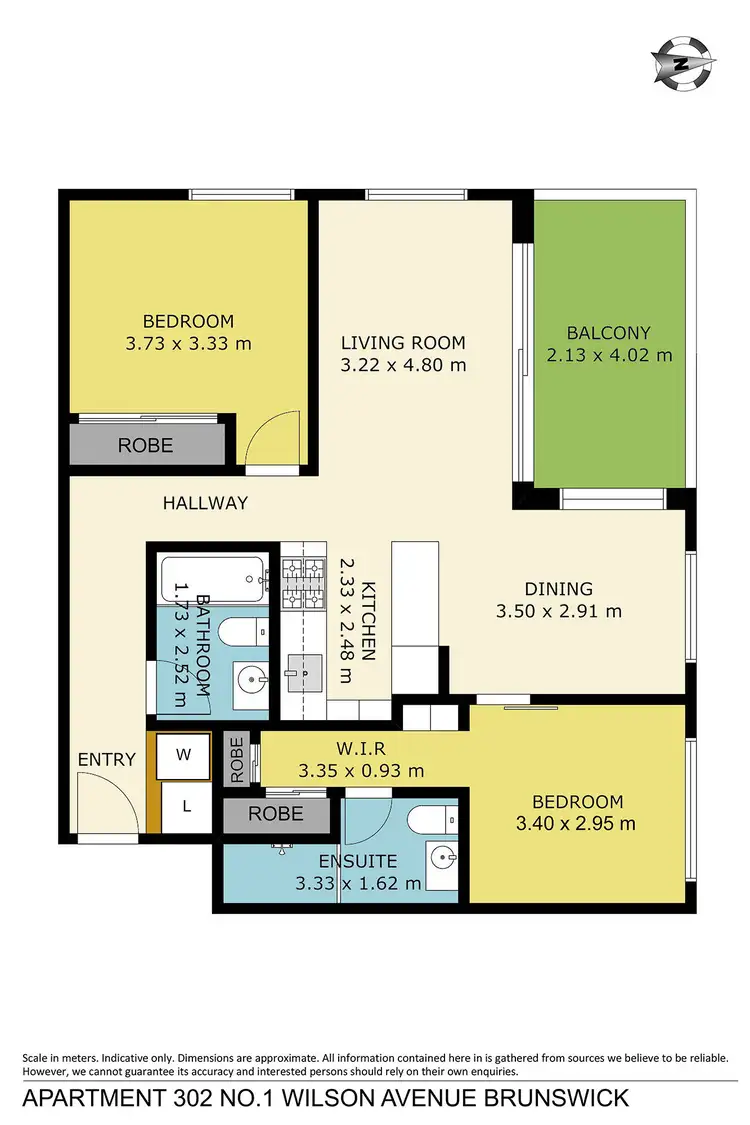 Floorplan of Homely apartment listing, 302/1 Wilson Avenue, Brunswick VIC 3056
