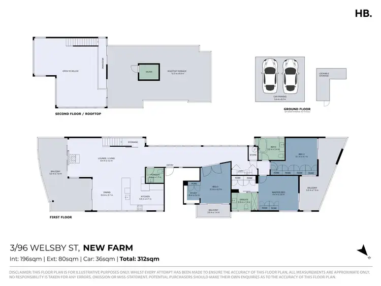 Floorplan of Homely apartment listing, 3/96 Welsby Street, New Farm QLD 4005