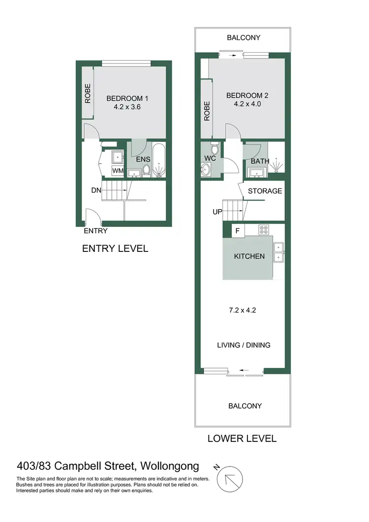 Floorplan of Homely apartment listing, 403/83 Campbell Street, Wollongong NSW 2500