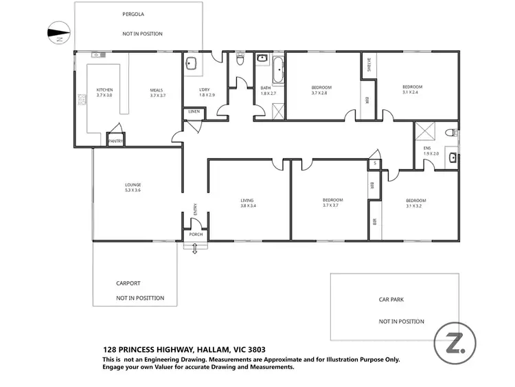 Floorplan of Homely house listing, 128 Princes Highway, Hallam VIC 3803