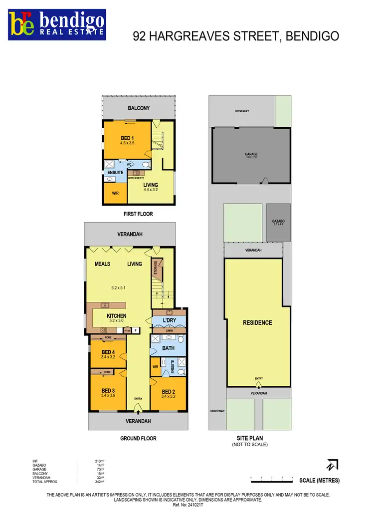 Floorplan of Homely house listing, 92 Hargreaves Street, Bendigo VIC 3550