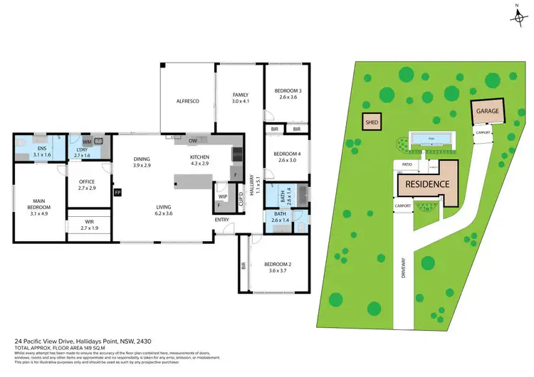 Floorplan of Homely house listing, 24 Pacific View Drive, Hallidays Point NSW 2430